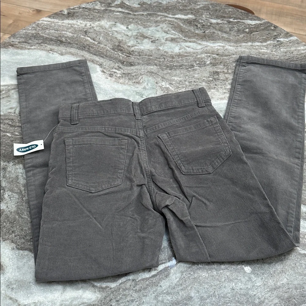 NWT Old Navy Karate Slim Corduroy Pants Gray Size 10